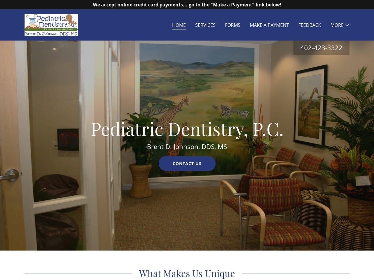 Pediatric Dentist Website Screenshot from pediatricdentistrypc.net