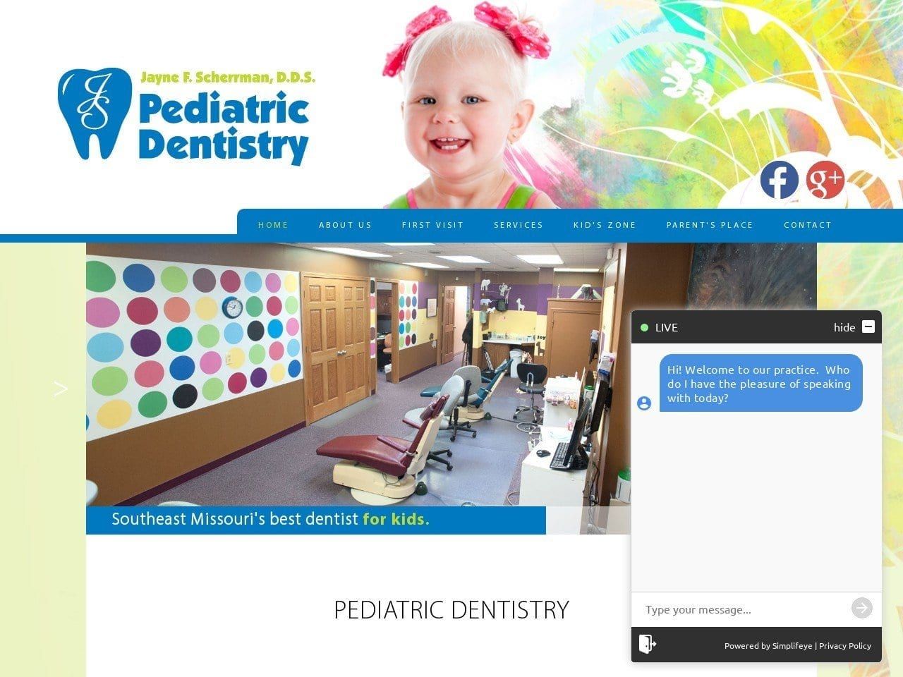 Pediatric Dentist Website Screenshot from pediatricdentistrysemo.com