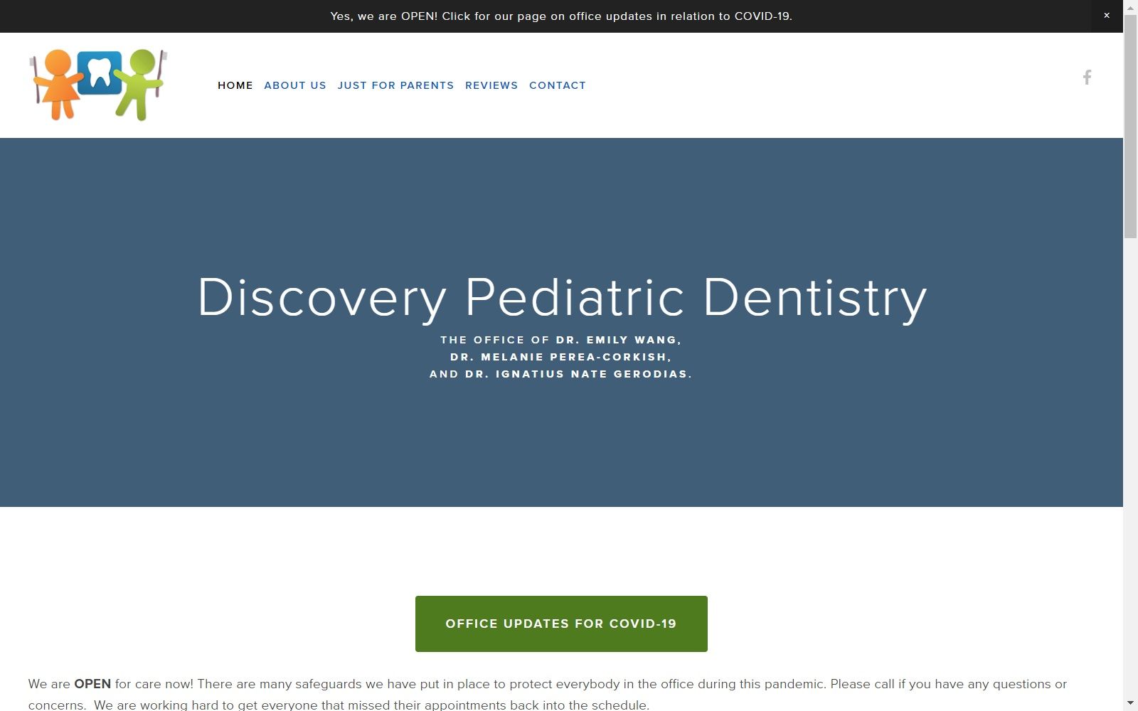 pediatricdentistsf.dentist screenshot