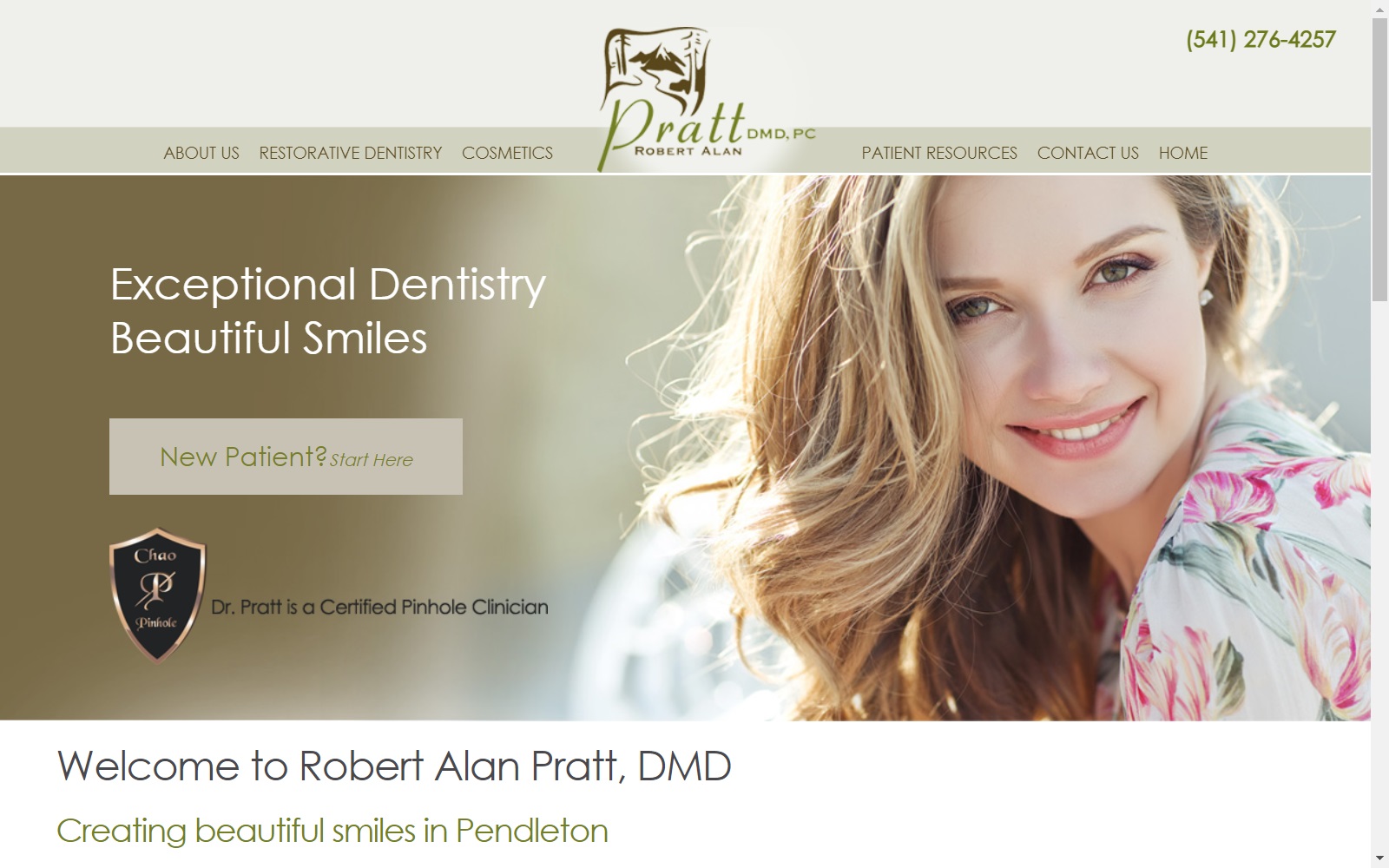 pendletondentist.com screenshot