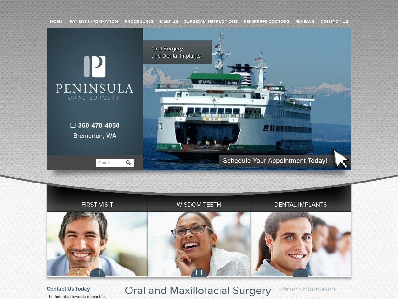 Peninsula Oral Surgery Feldman Gary R DDS Website Screenshot from peninsulaoralsurgery.com