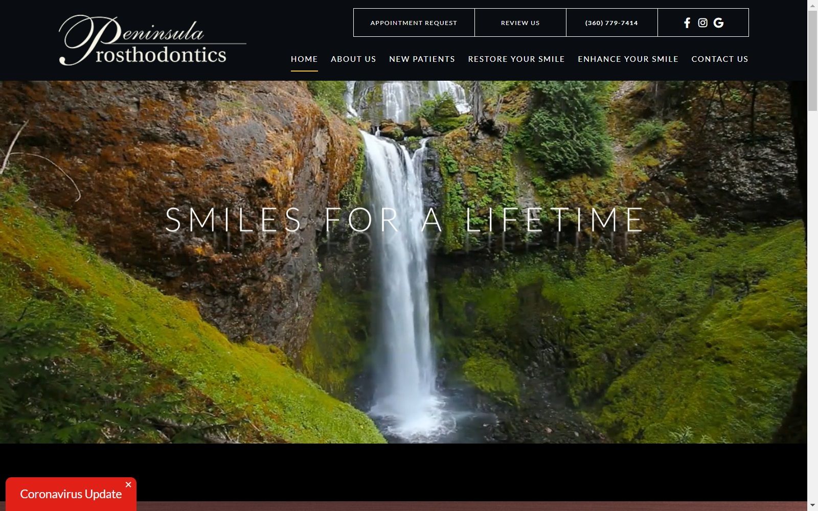 peninsulaprosthodontics.com screenshot