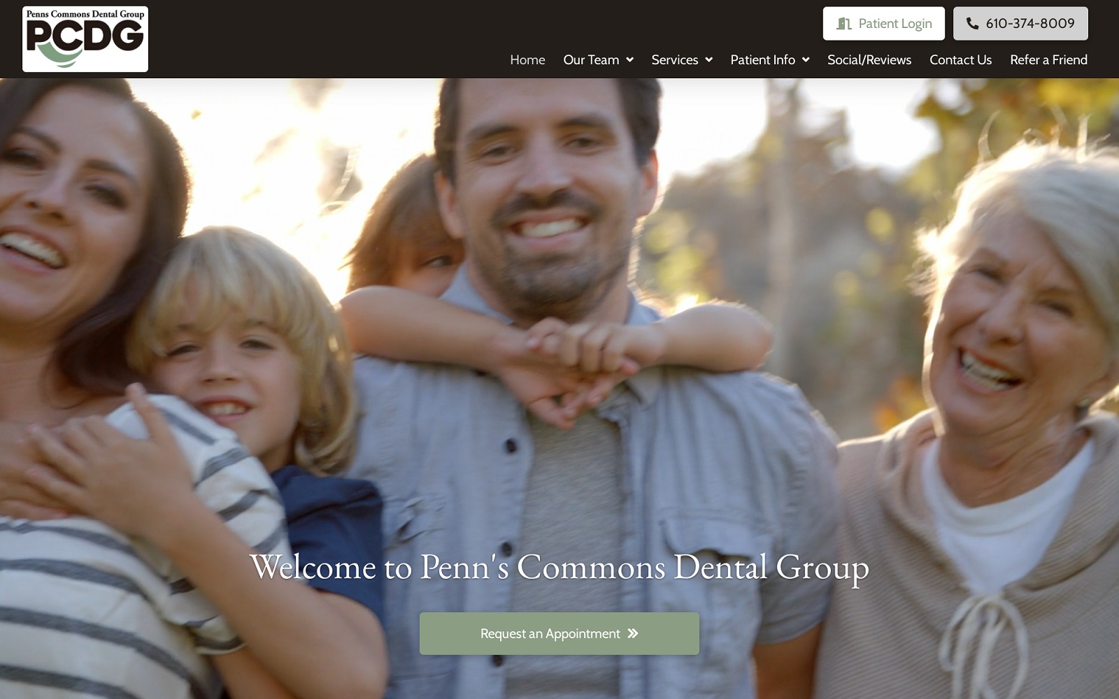 pennscommonsdental.com screenshot