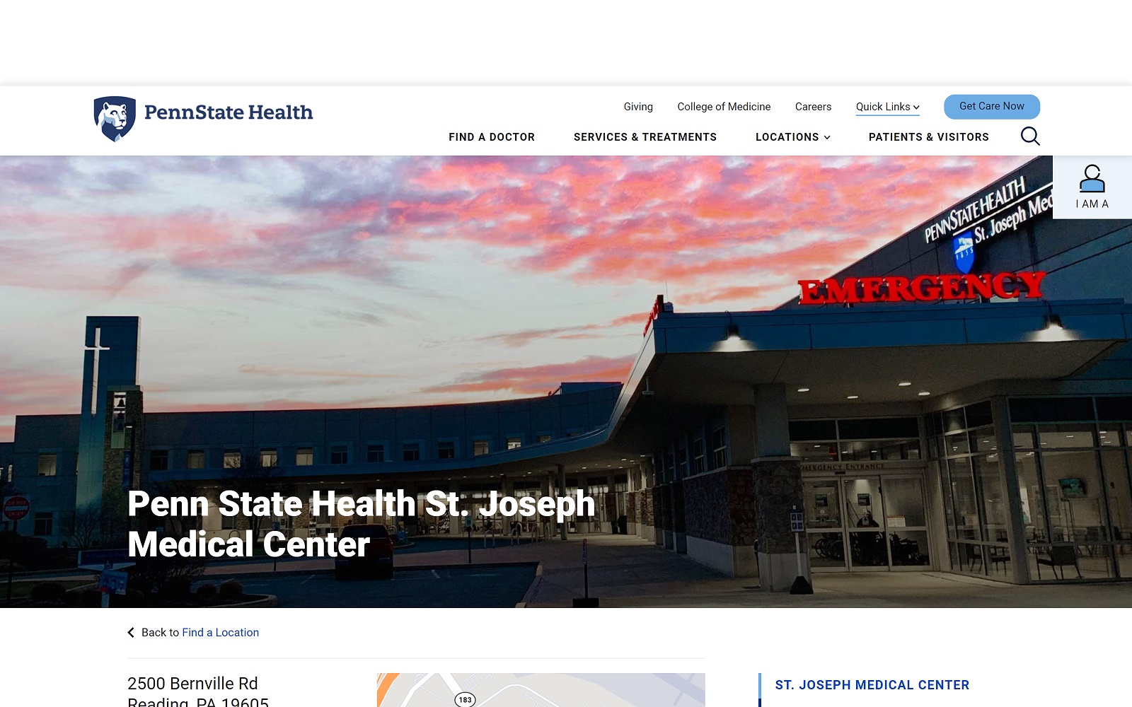 pennstatehealth.org_locations_st-joseph screenshot