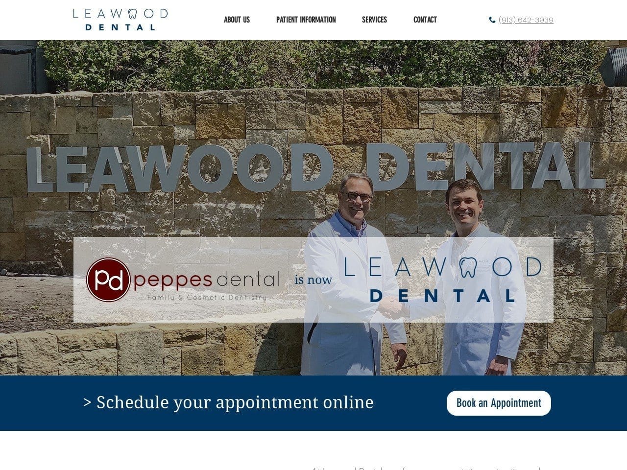 Peppes Dental Website Screenshot from peppesdental.com