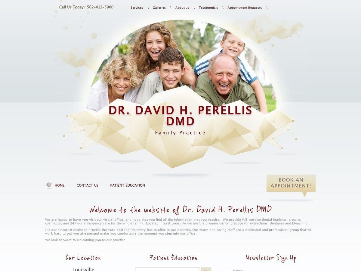 Perellis David H DDS Website Screenshot from perellisdentistry.com
