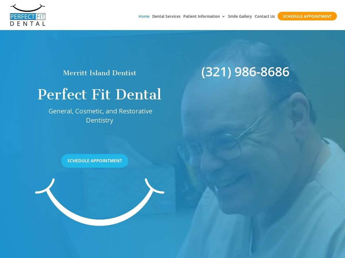 Perfect Fit Dental Website Screenshot from perfectfitdental.com