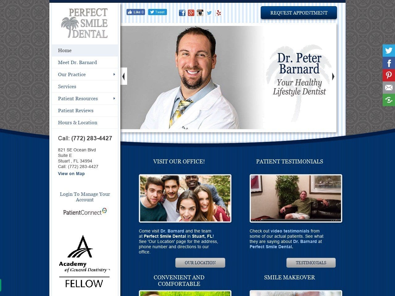 Perfect Smile Dental Website Screenshot from perfectsmiledental.com