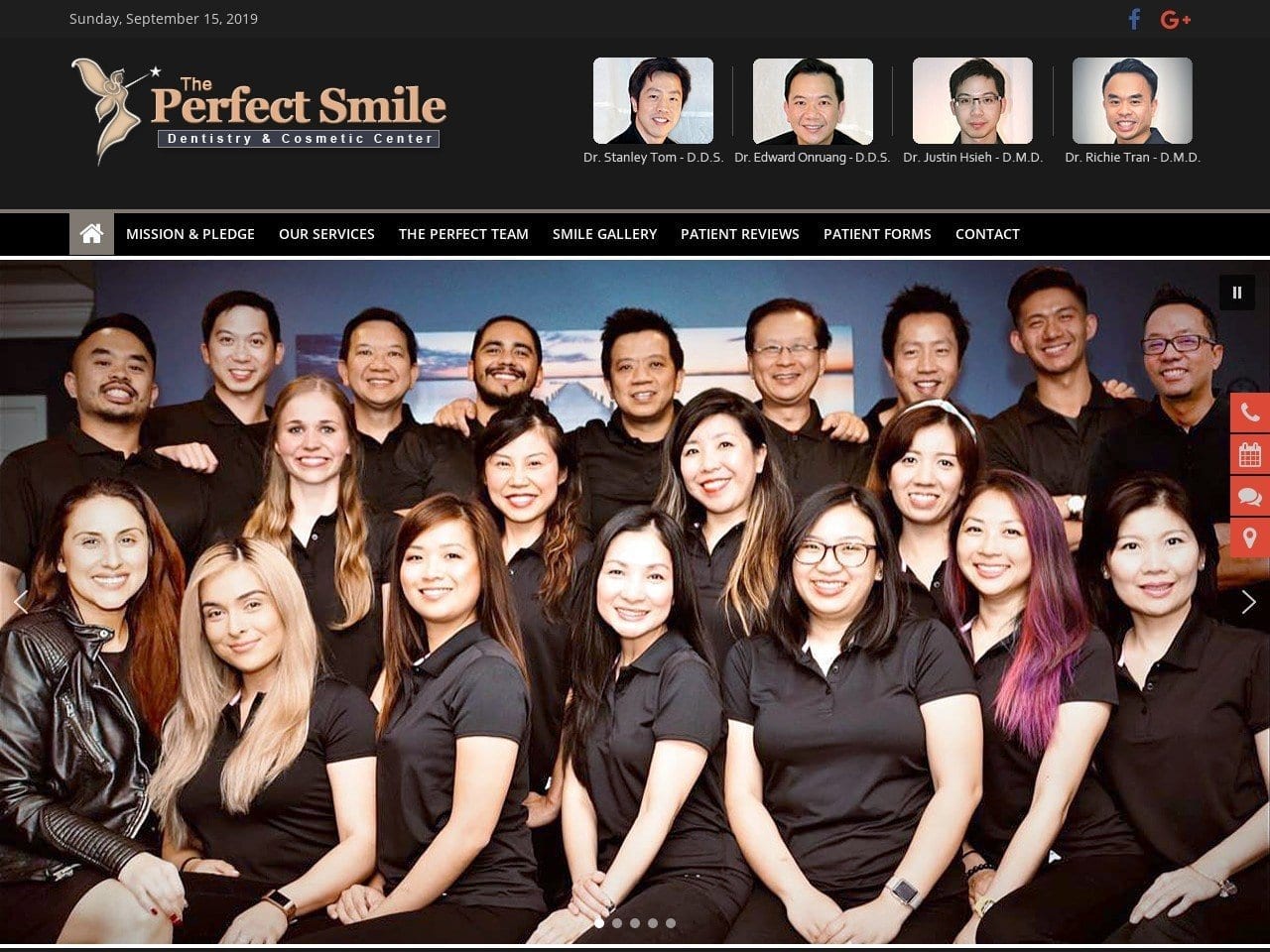 Perfect Smile Tom Stanley T DDS Website Screenshot from perfectsmiledentist.com