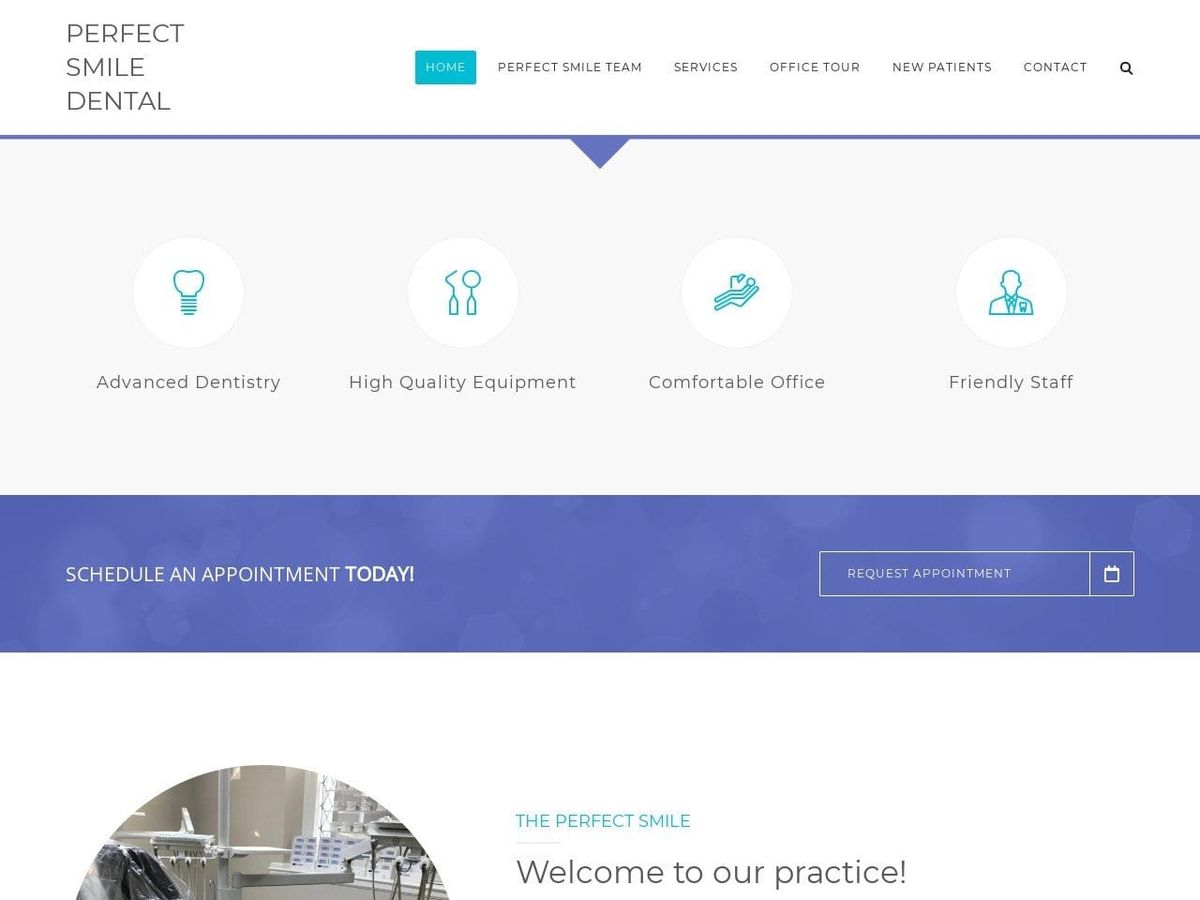 Perfect Smile Website Screenshot from perfectsmileredbank.com