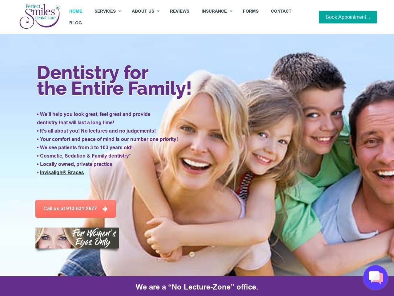 Perfect Smiles Dental Care Website Screenshot from perfectsmilesdentalcare.com