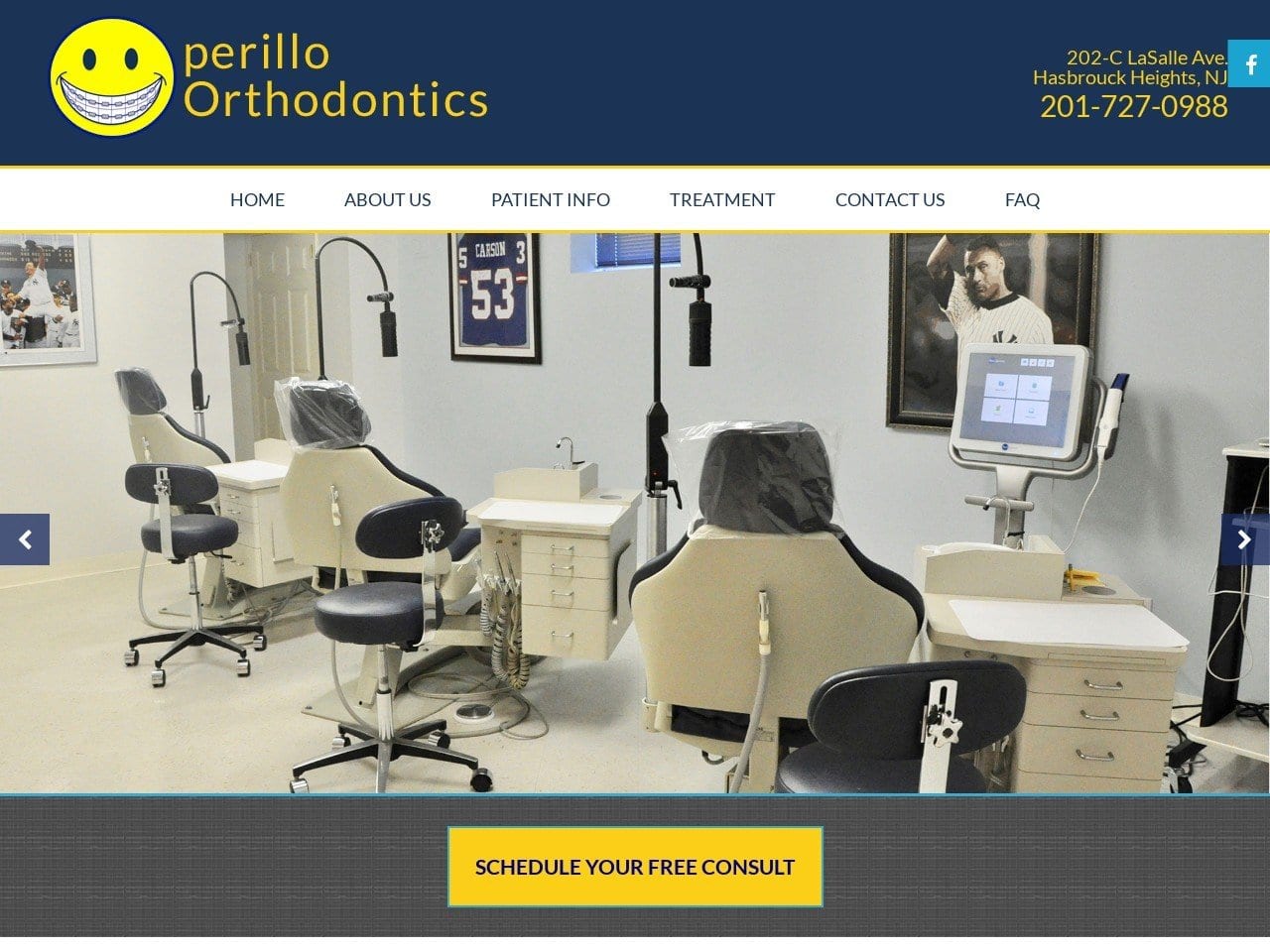 Dr. Michael A. Perillo DMD Website Screenshot from perilloortho.com