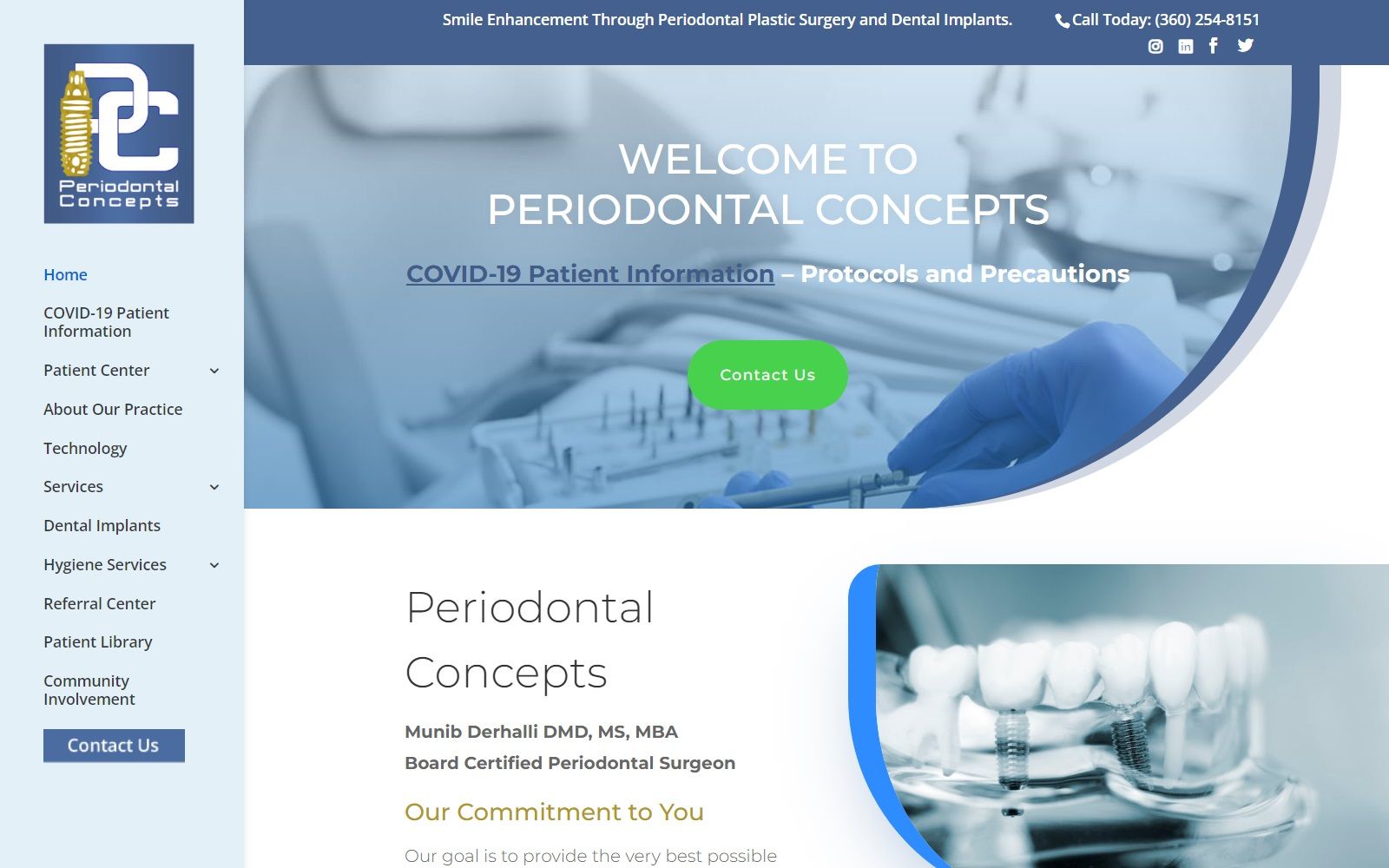 periodontalconcepts.net screenshot