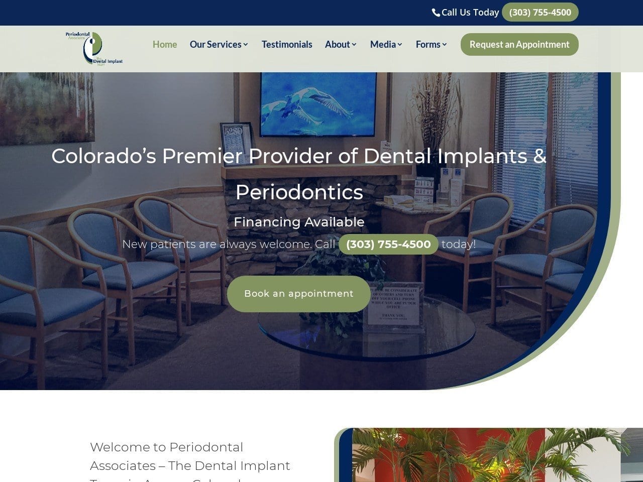 Periodontal Associates Website Screenshot from periodontalhealth.com