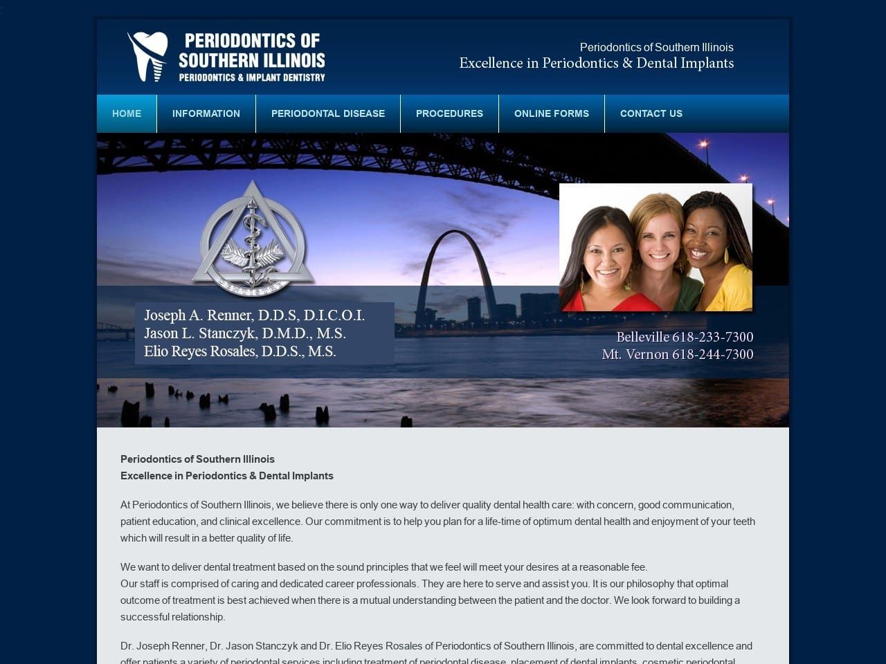 Psi Website Screenshot from periodonticsofsouthernillinois.com