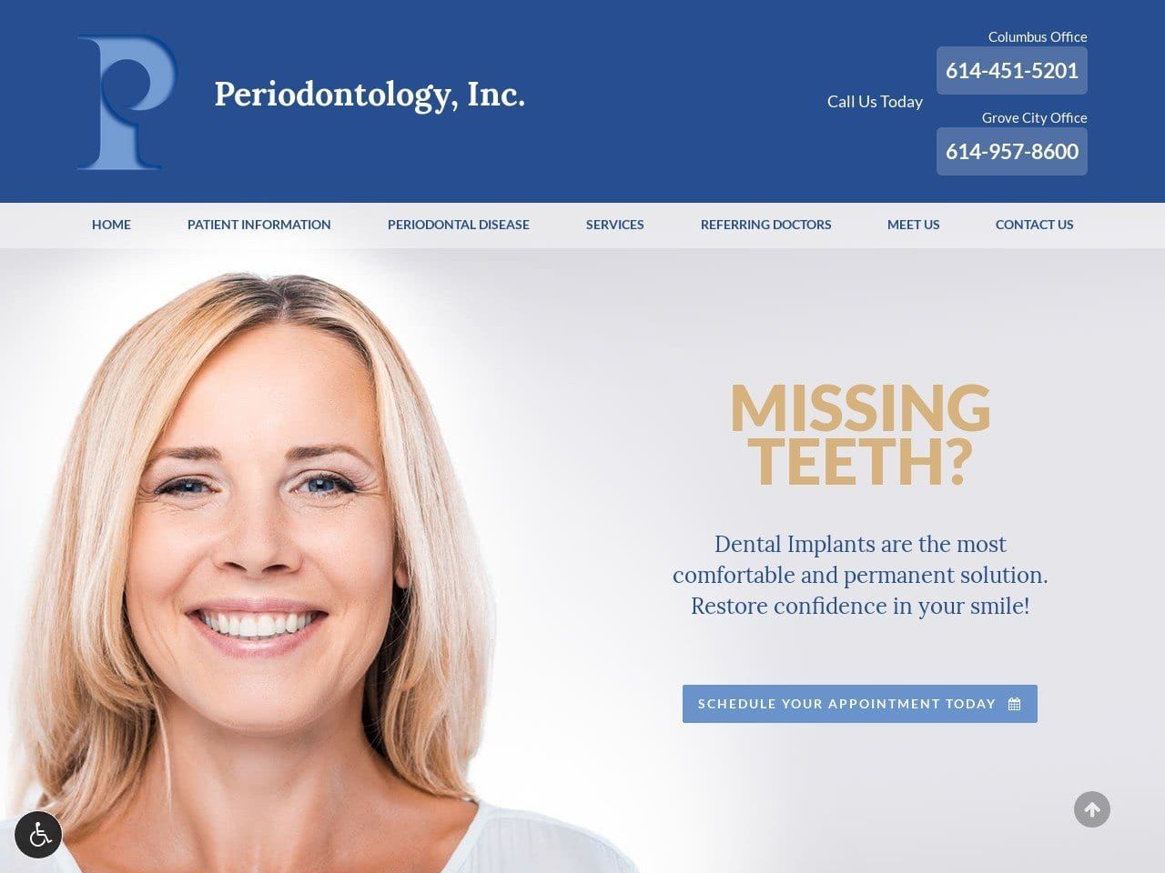 Periodontology Website Screenshot from periodontologyinc.com
