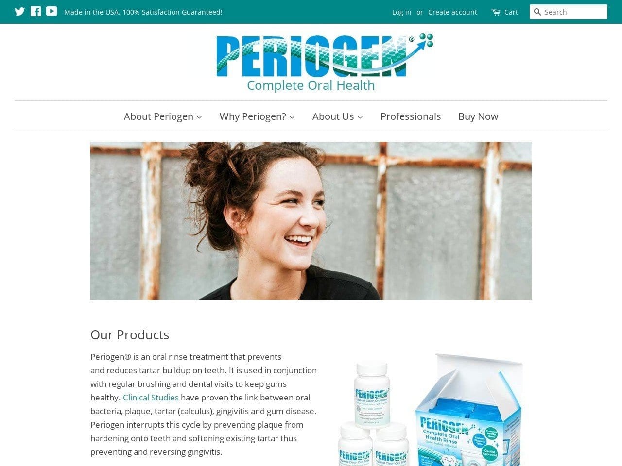 The Periogen Company Website Screenshot from periogen.com