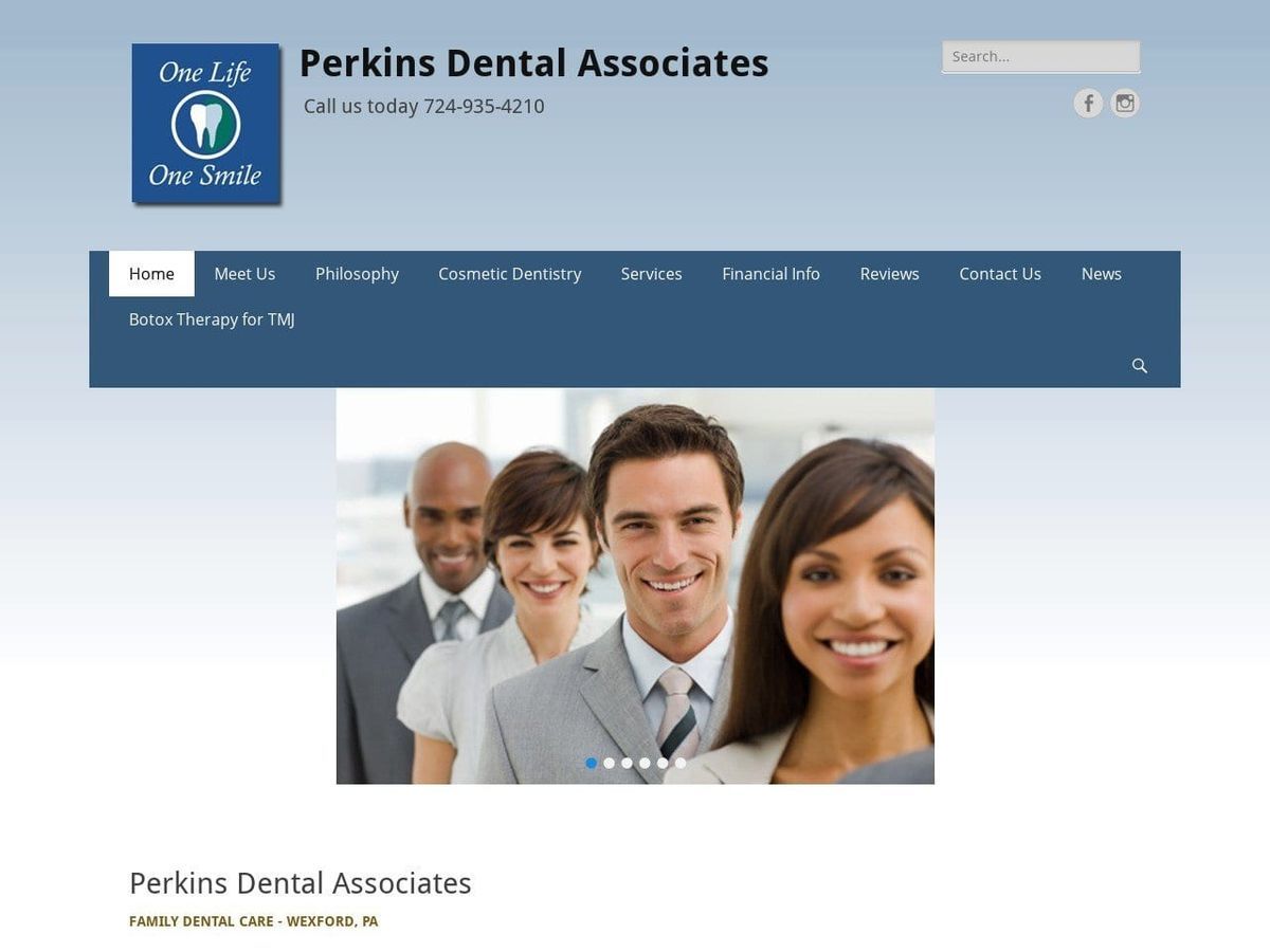 Perkins Dental Associates Perkins Gretchen S DDS Website Screenshot from perkinsdental.com