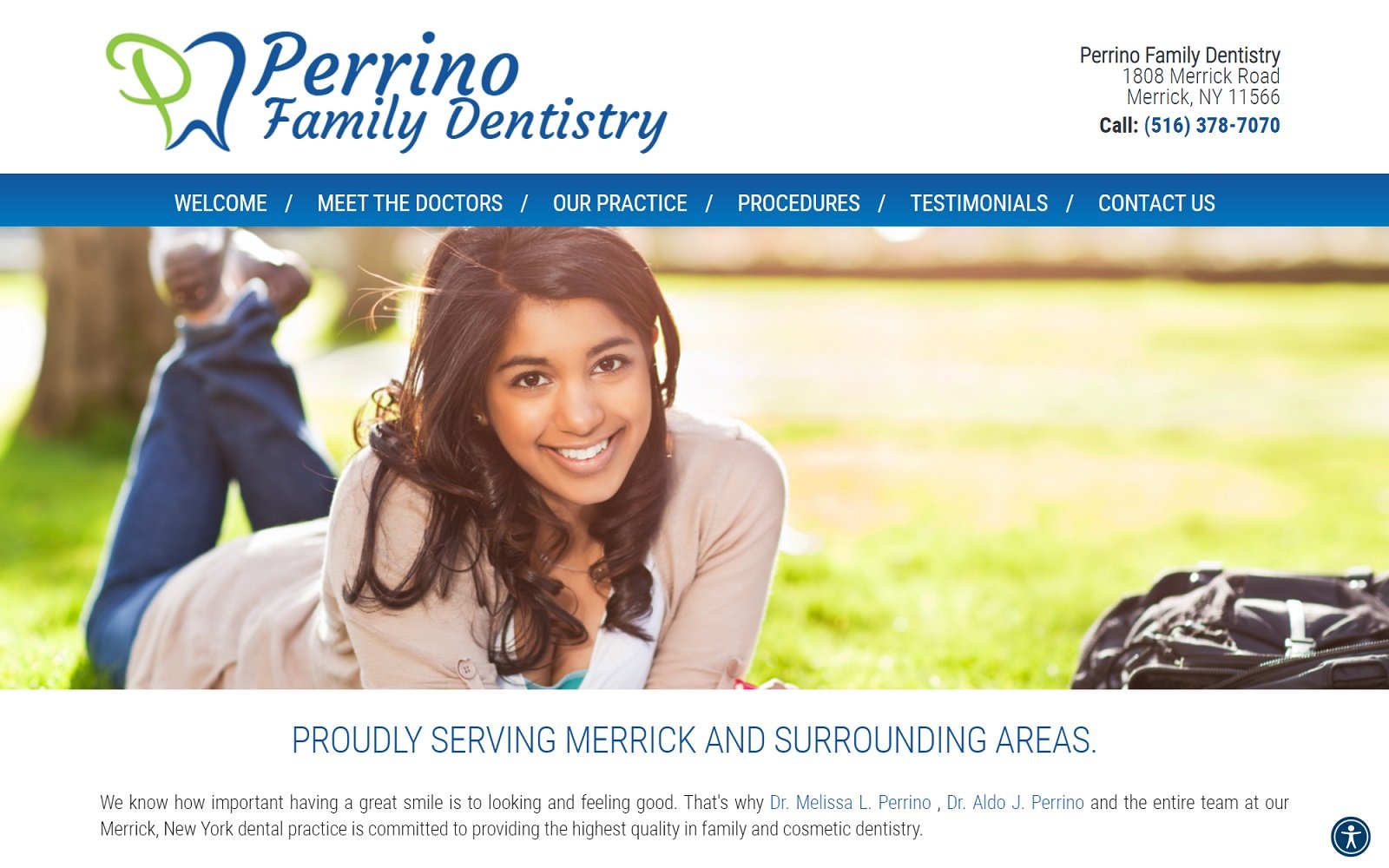 perrinofamilydentistryli.com screenshot