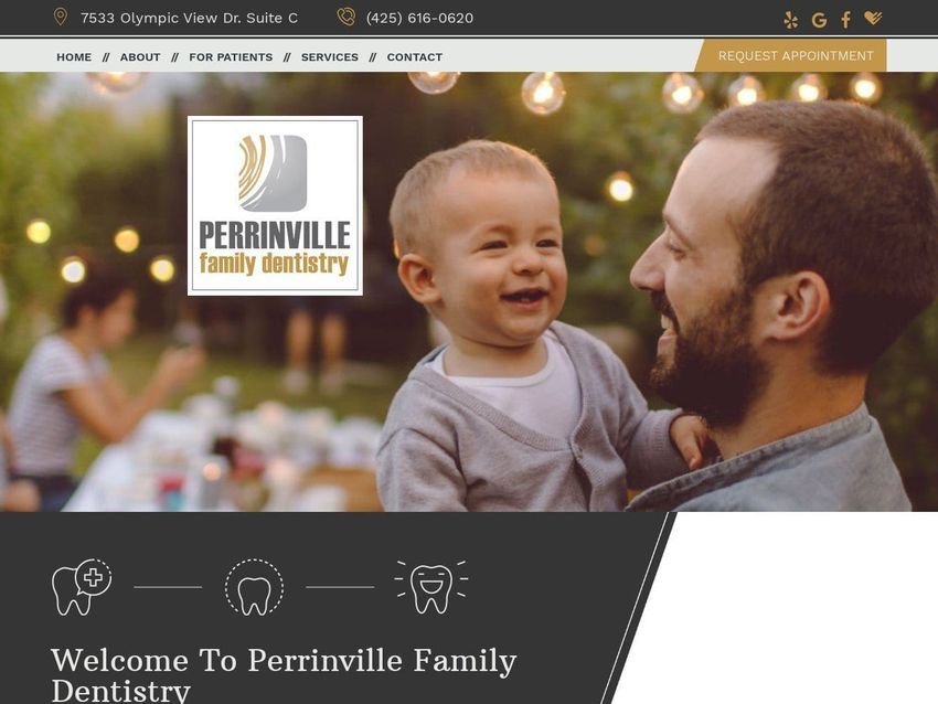 Perrinville Family Dentist Website Screenshot from perrinvillefamilydentistry.com
