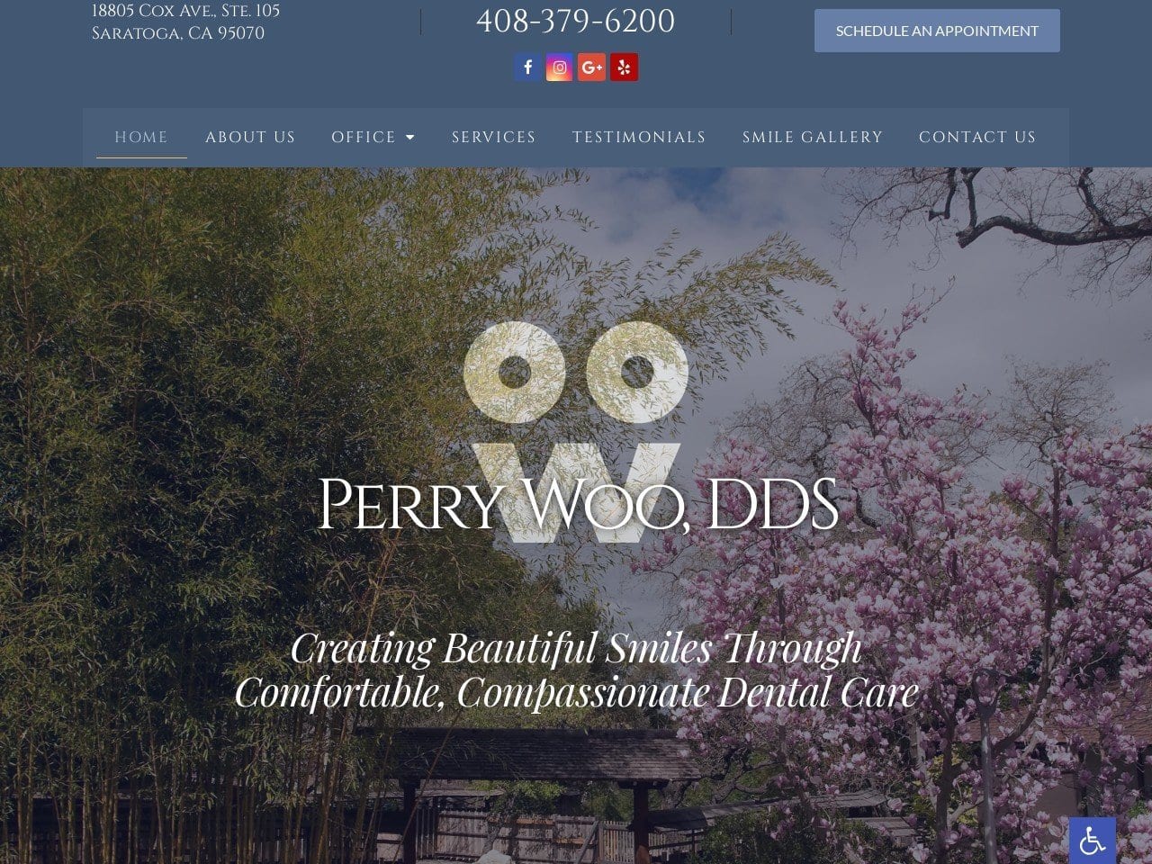 Perry H. Woo DDS Website Screenshot from perrywoodds.com