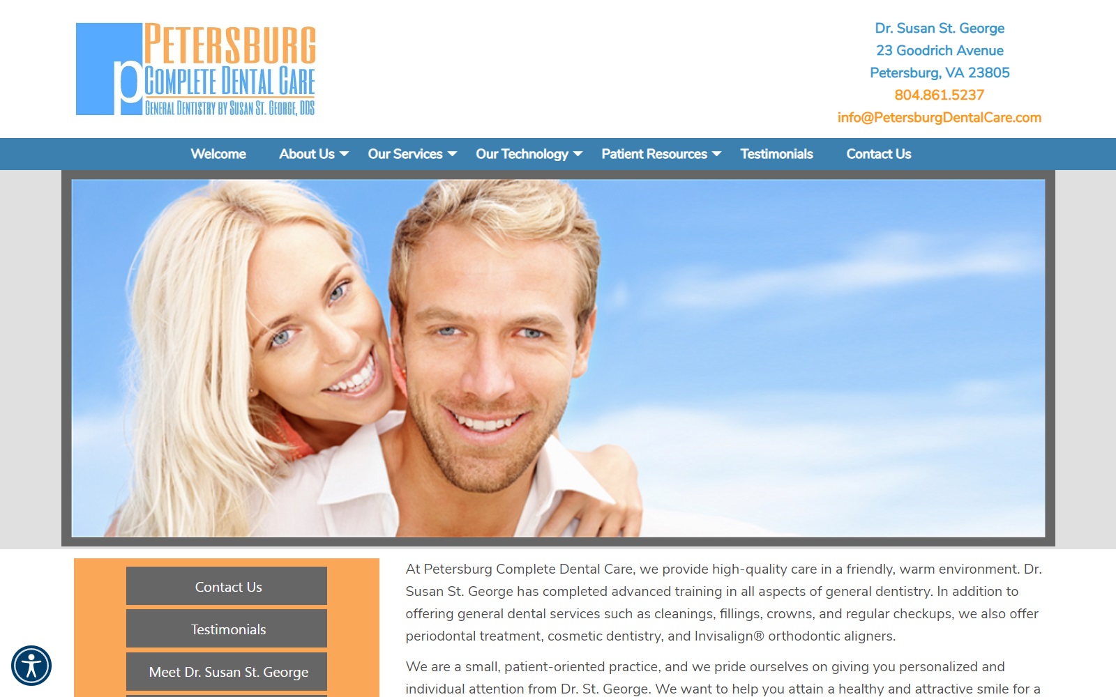 petersburgdentalcare.com screenshot