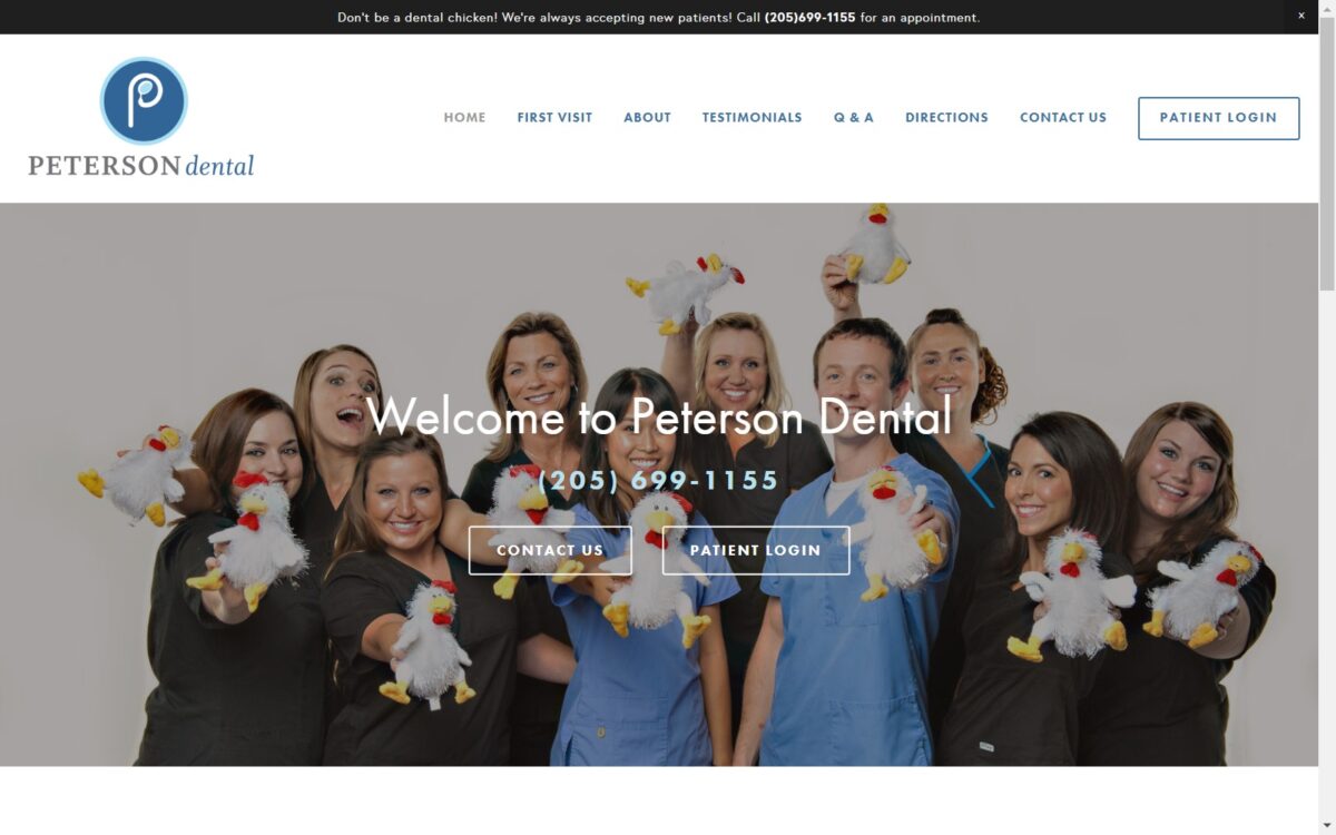 peterson-dental.com screenshot