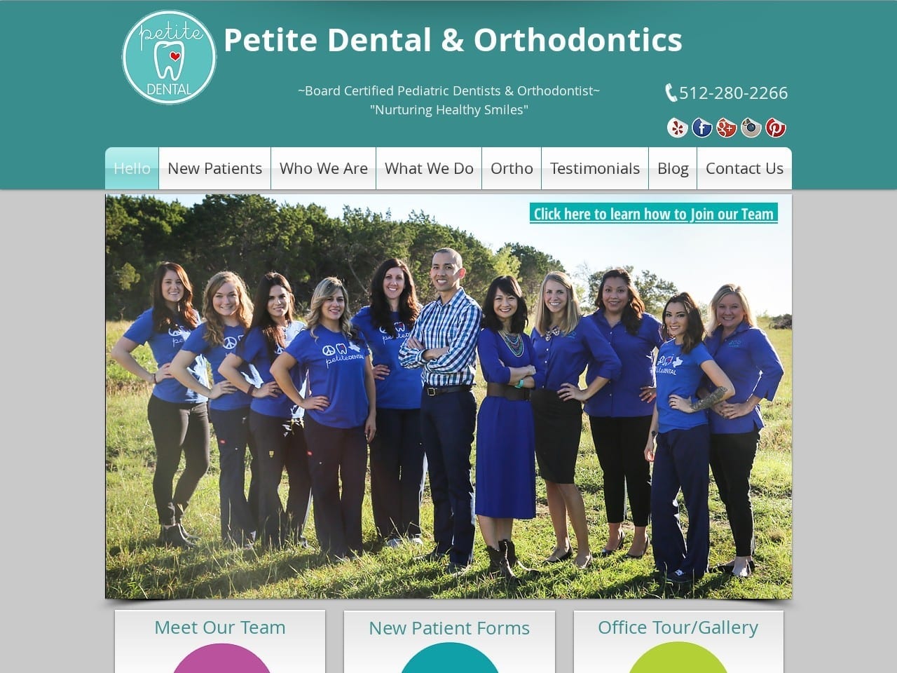 Petite Dental Website Screenshot from petitedental.com