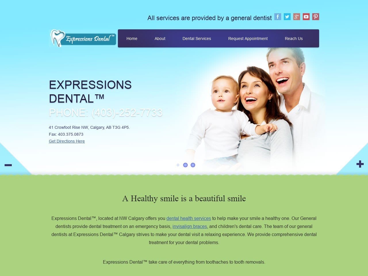 Petra Dental Website Screenshot from petradental.com