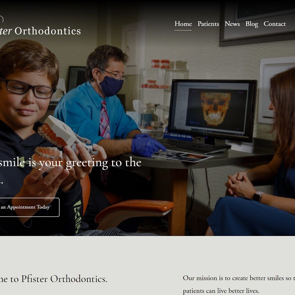pfisterorthodontics.com screenshot