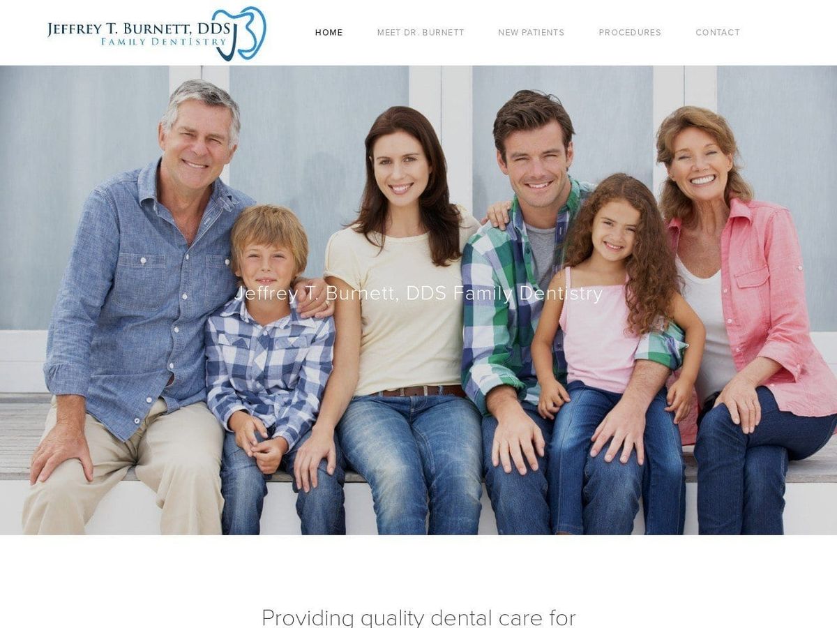 Burnett Jeffrey T DDS Website Screenshot from pflugervilledentist.net