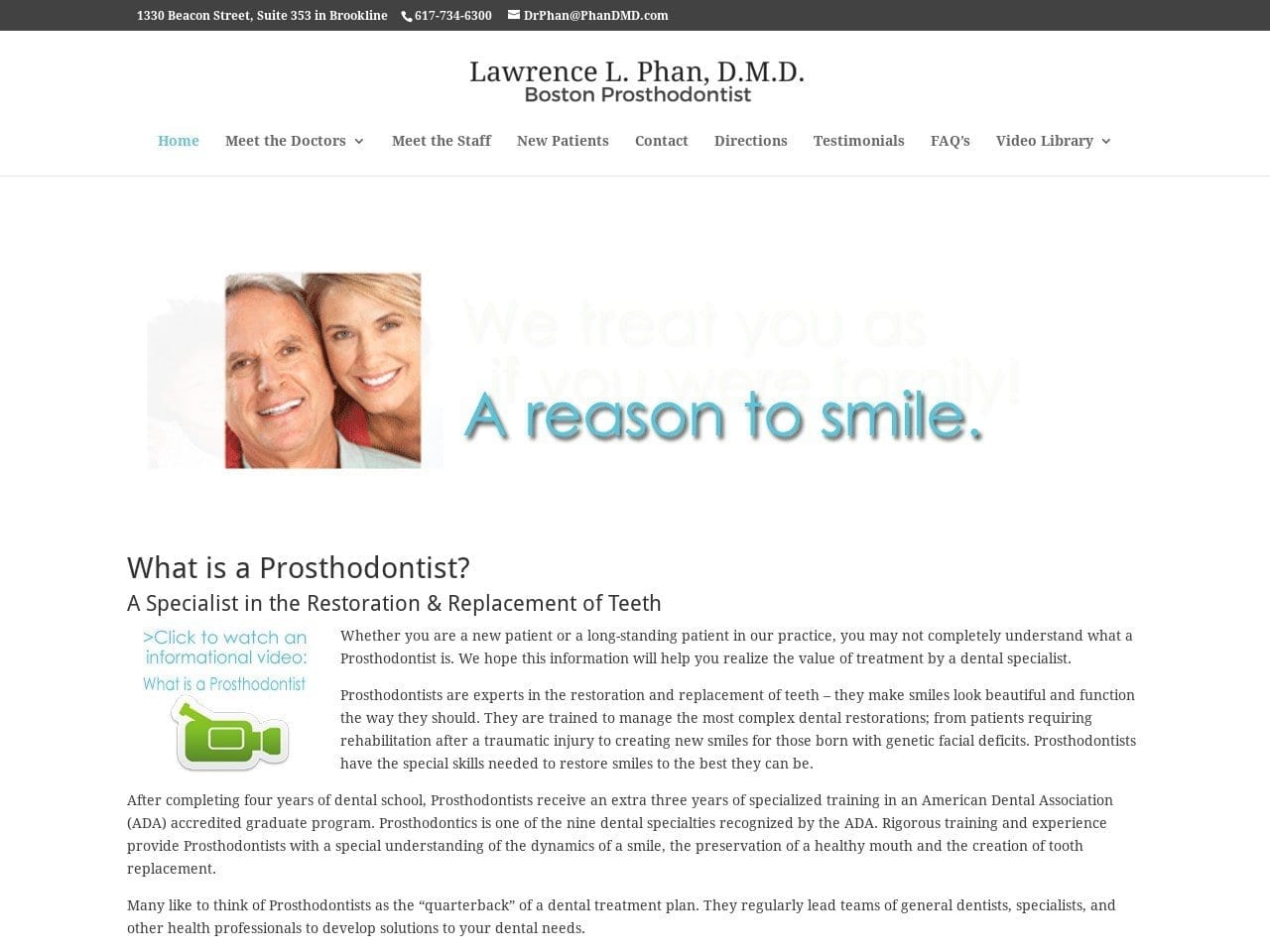 Phan Lawrence L DDS Website Screenshot from phandmd.com