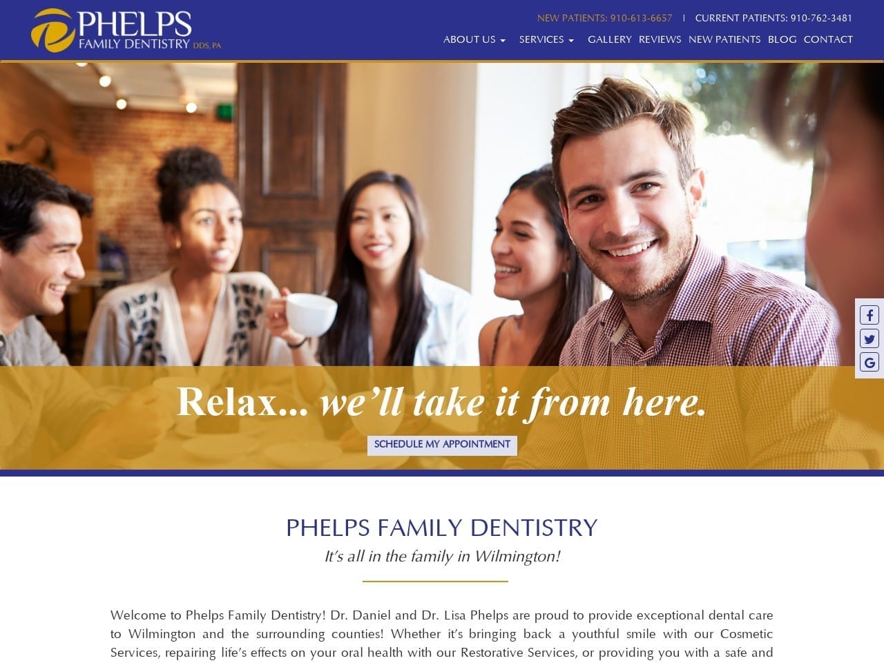 Phelps & Phelps PA Phelps Lisa E DDS Website Screenshot from phelpsdental.com