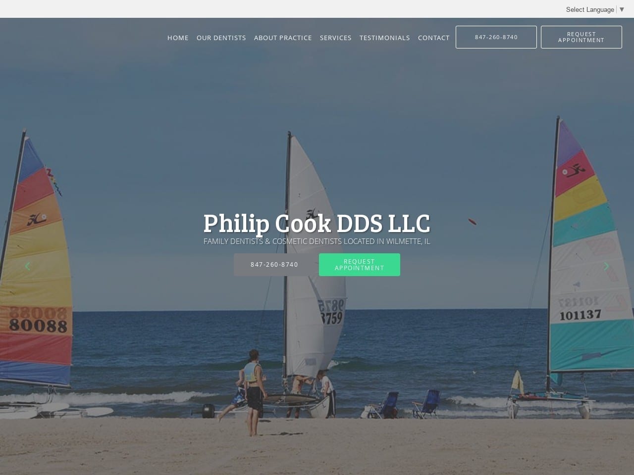 Philip Cook DDS LLC Website Screenshot from philipcookdds.com