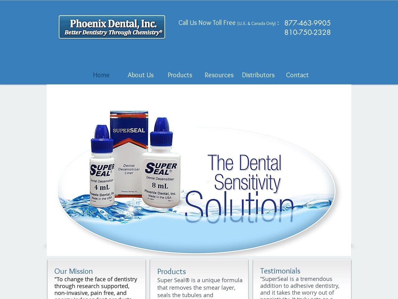 Phoenix Dental Website Screenshot from phoenixdental.com