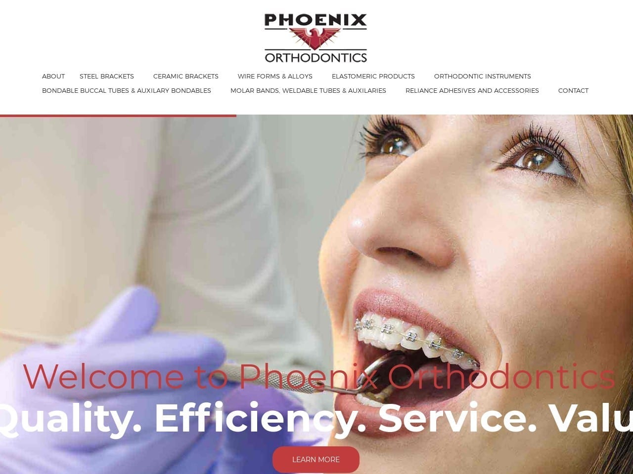 Phoenix Orthodontics Website Screenshot from phoenixorthodontics.com