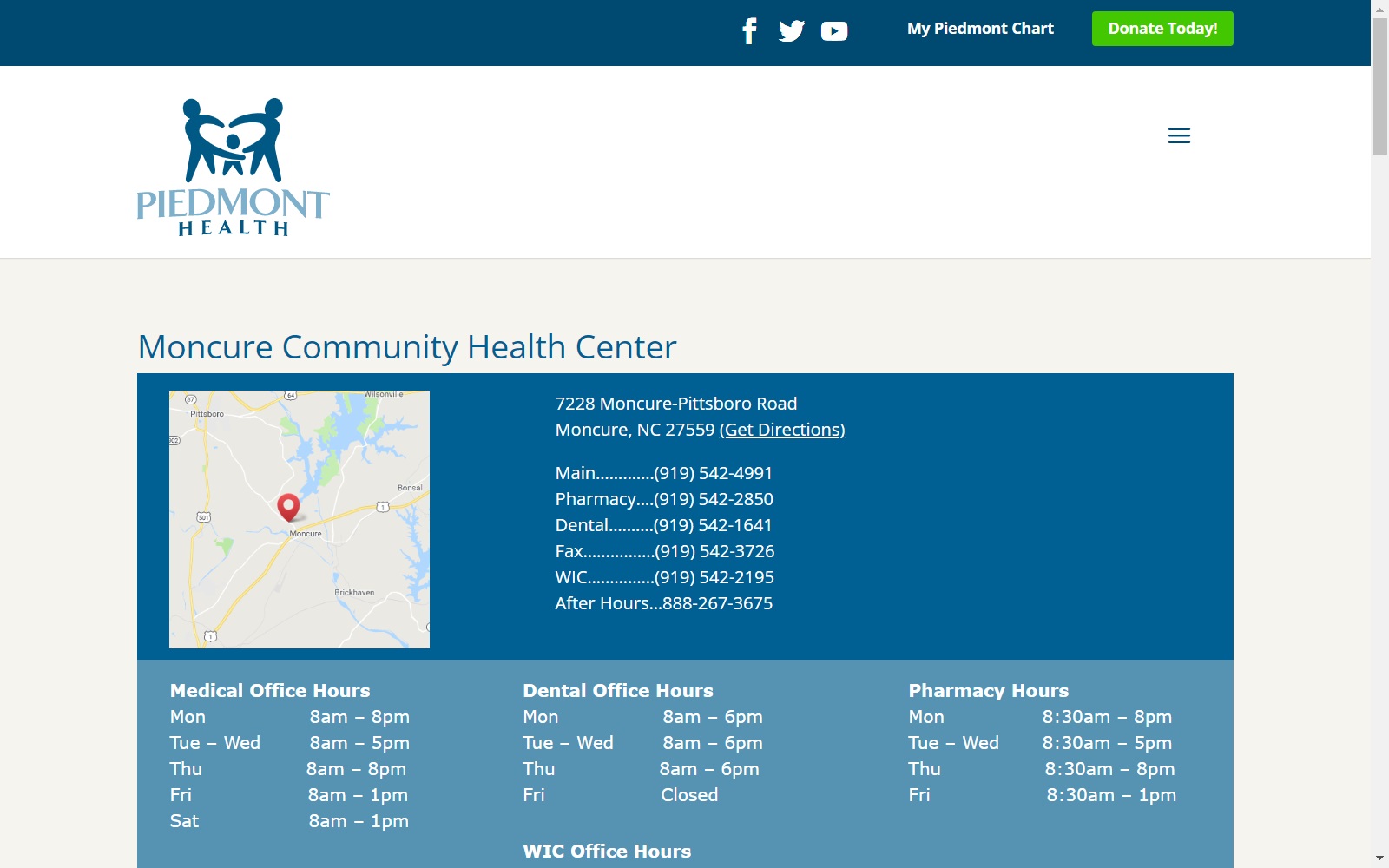 piedmonthealth.org_moncure-location screenshot