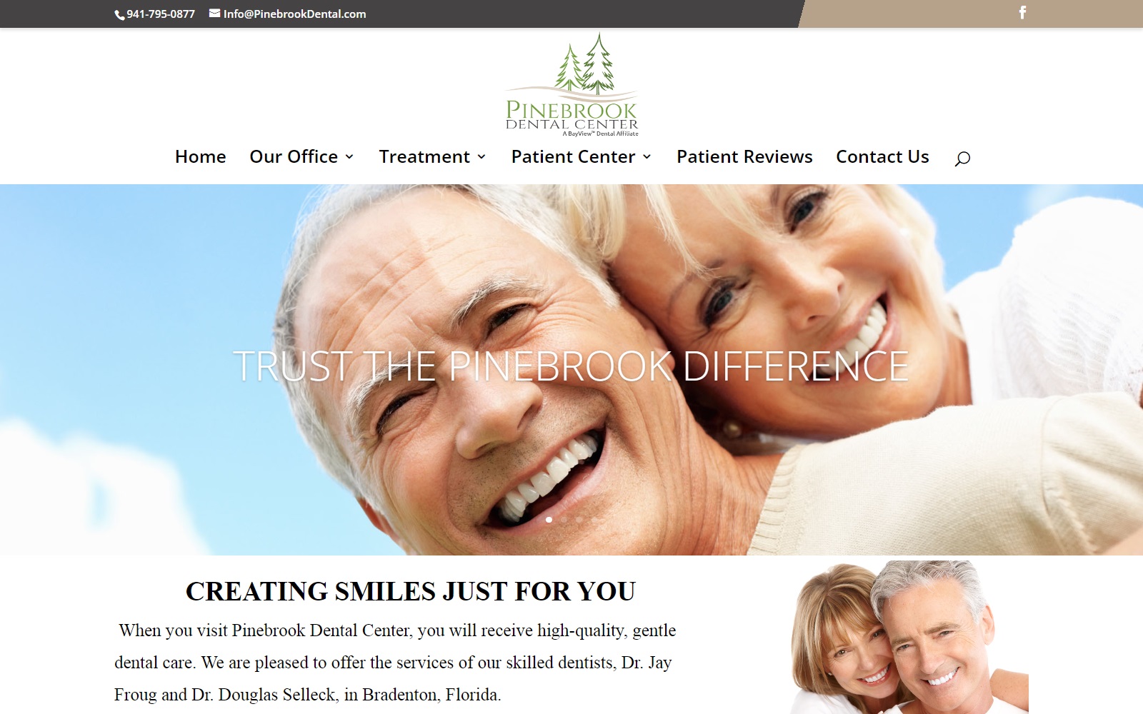 pinebrookdental.com screenshot