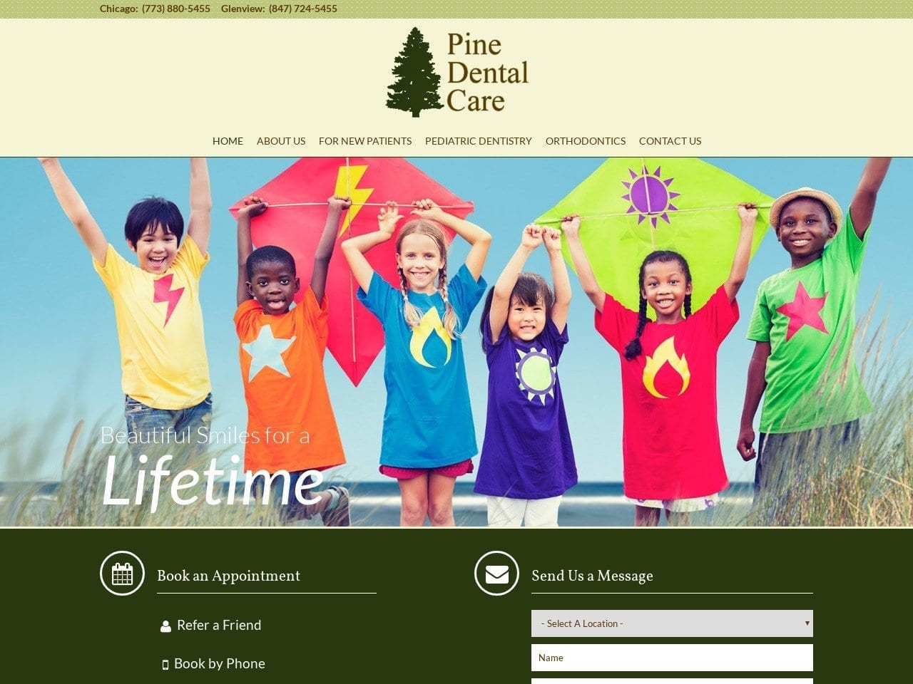 Pine Dental Care Website Screenshot from pinedentalcare.com