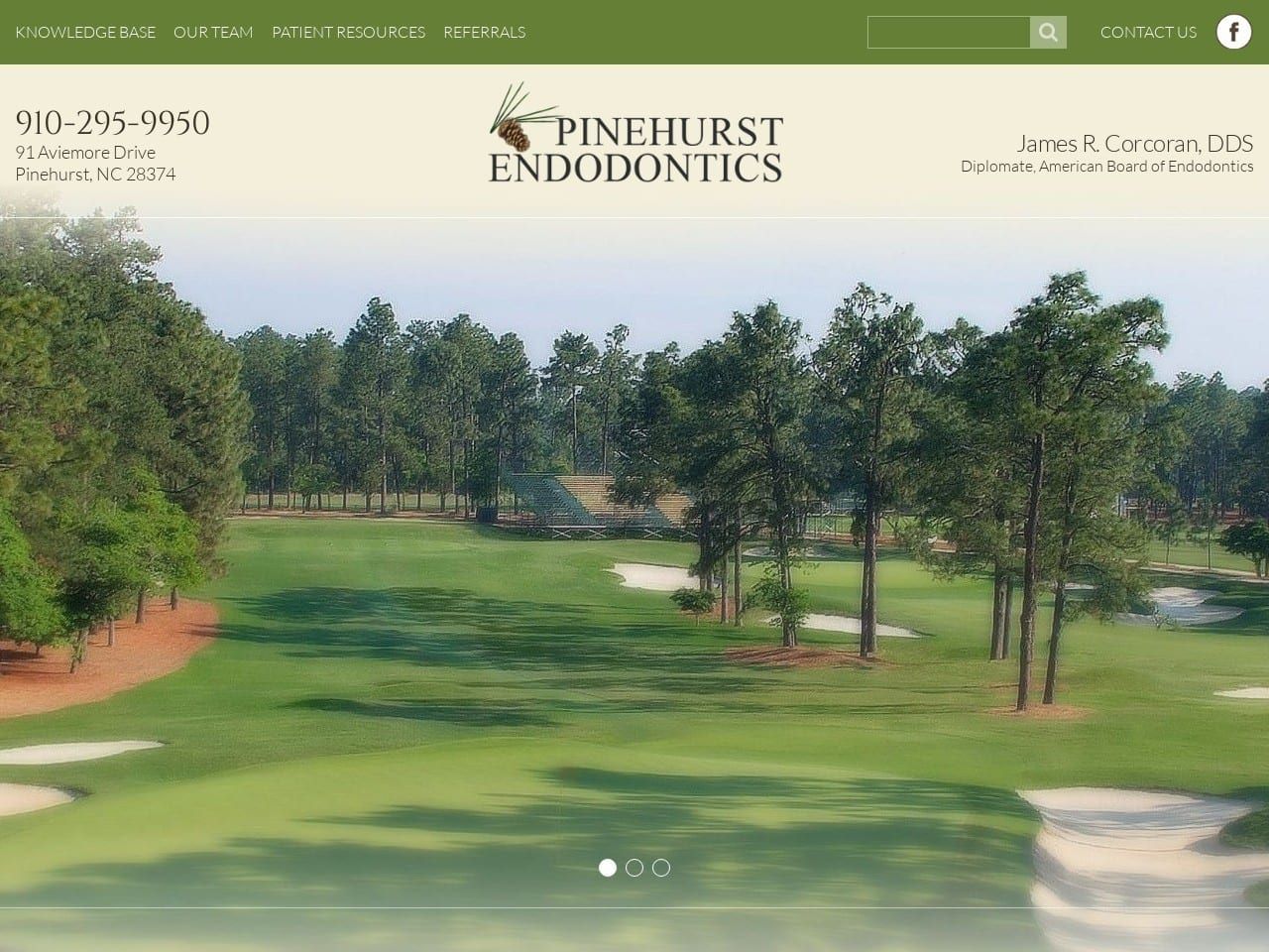 Pinehurst Endodontics Website Screenshot from pinehurstendo.com