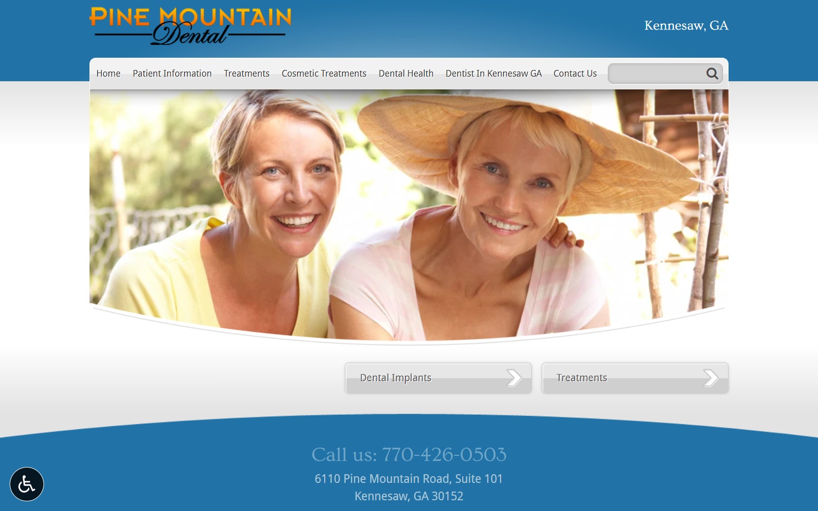 pinemountaindentalcare.com screenshot