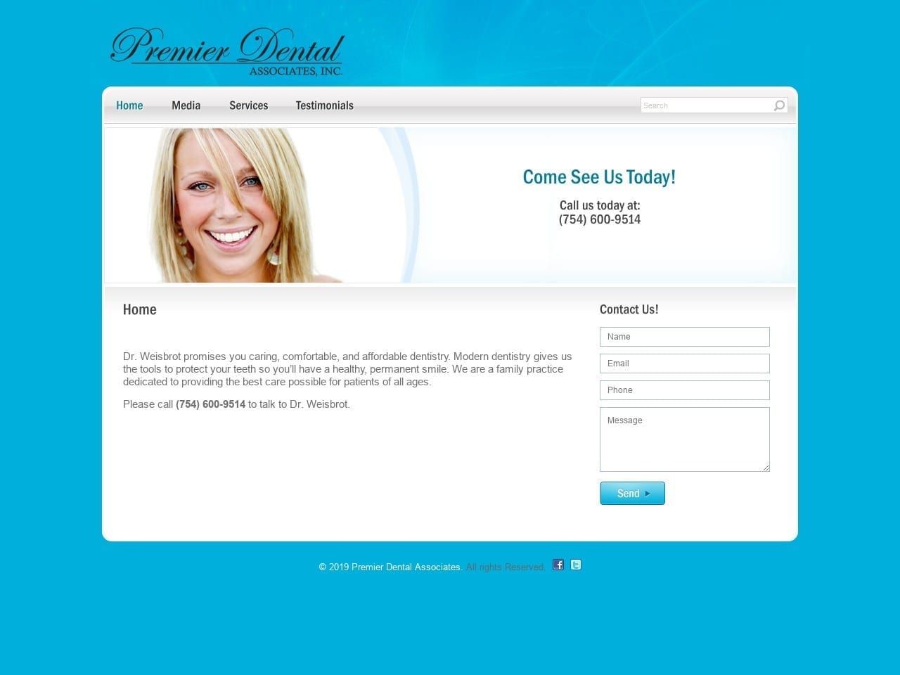 Pines Dentist Website Screenshot from pinesdentist.com