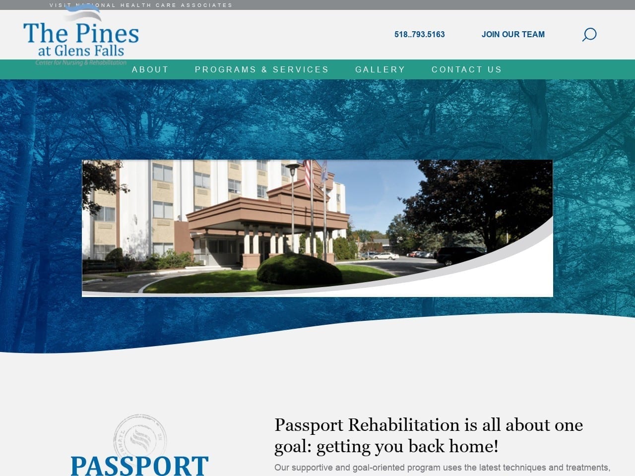 The Pines At Glens Falls Center For Nursing Dentist Website Screenshot from pinesglensfalls.com