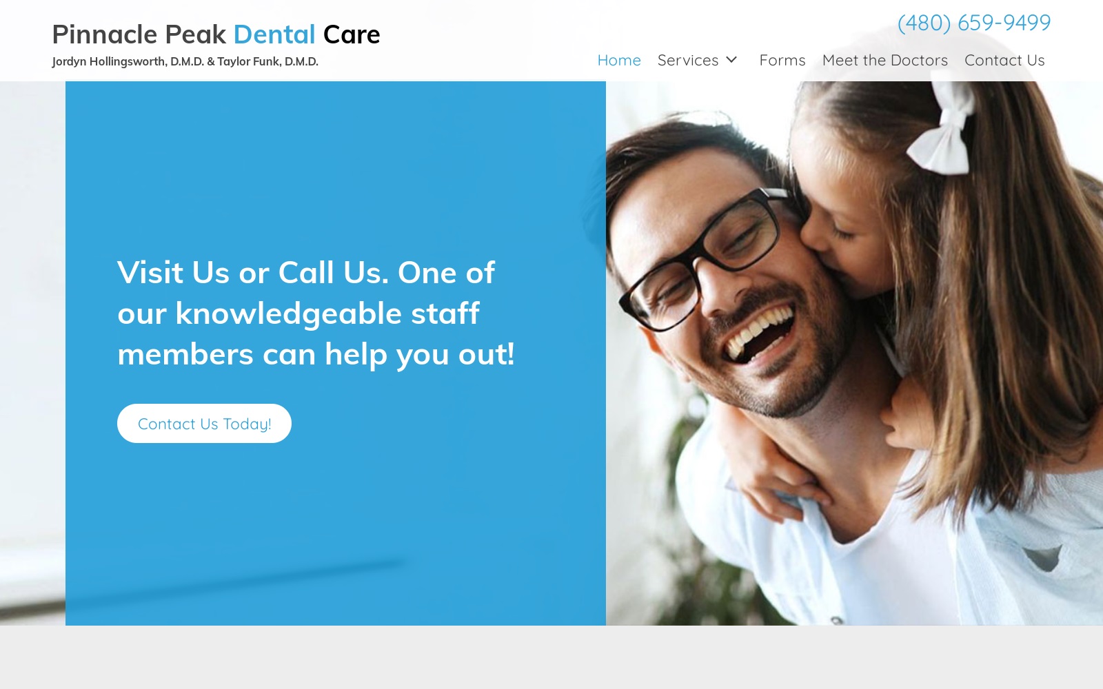 pinnaclepeakdental.com screenshot