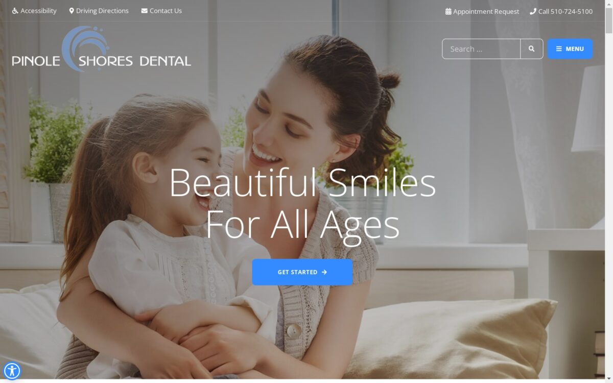 pinoleshoresdental.com screenshot