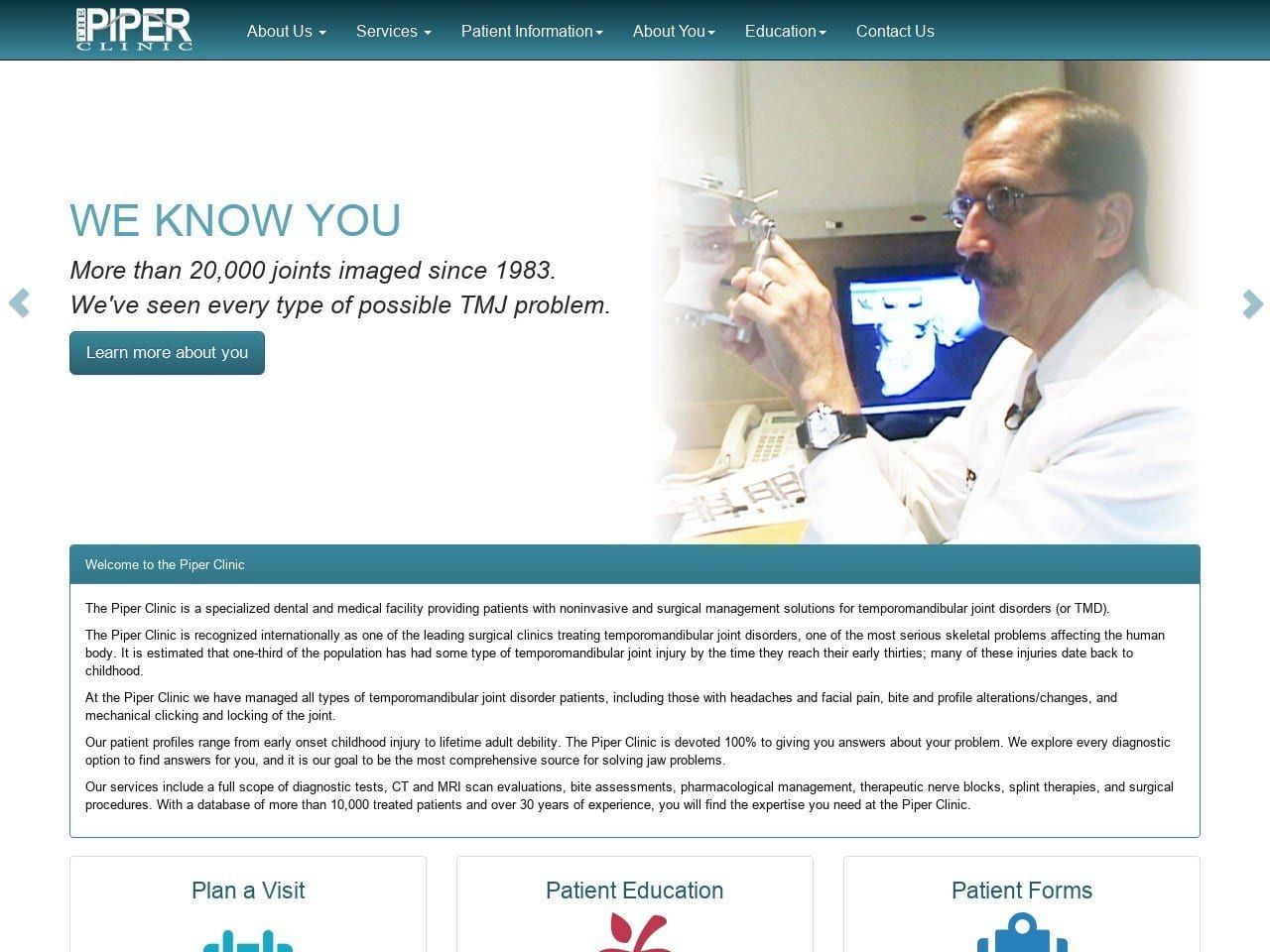 Piper Clinic Piper Mark A DDS Website Screenshot from piperclinic.com