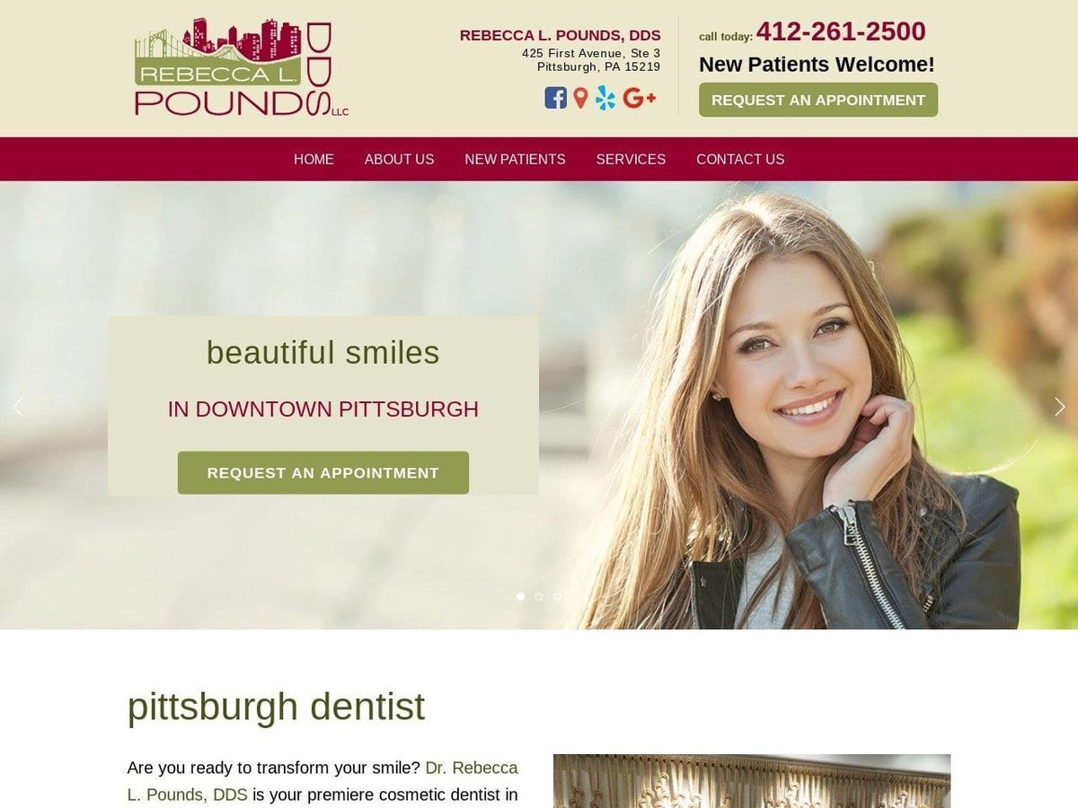 Cantor & Pounds Dental Associates Website Screenshot from pittsburghdentalarts.com