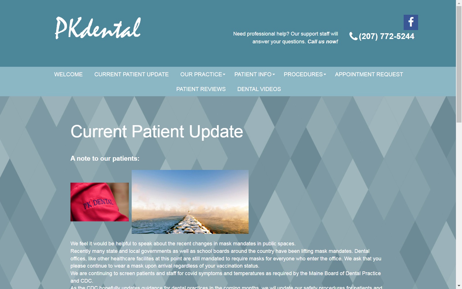 pkdental.com screenshot