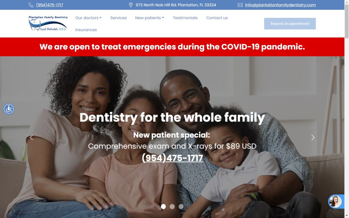 plantationfamilydentistry.com screenshot