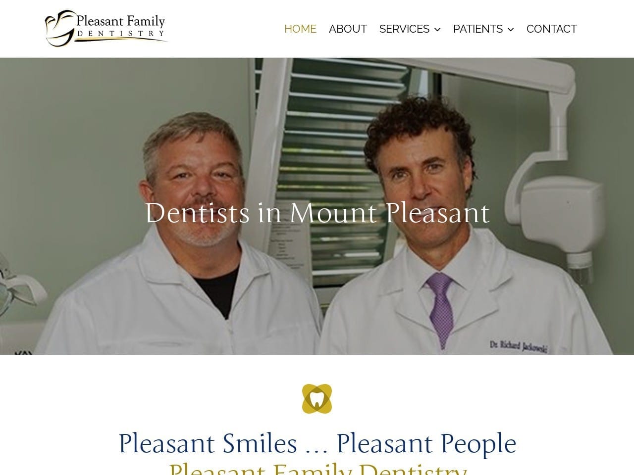 Pleasant Family Dentistry Website Screenshot from pleasantfamilydentistry.com